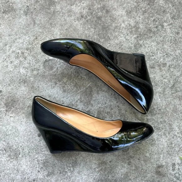 J. Crew Sylvia Patent Leather Wedges - Picture 6 of 13